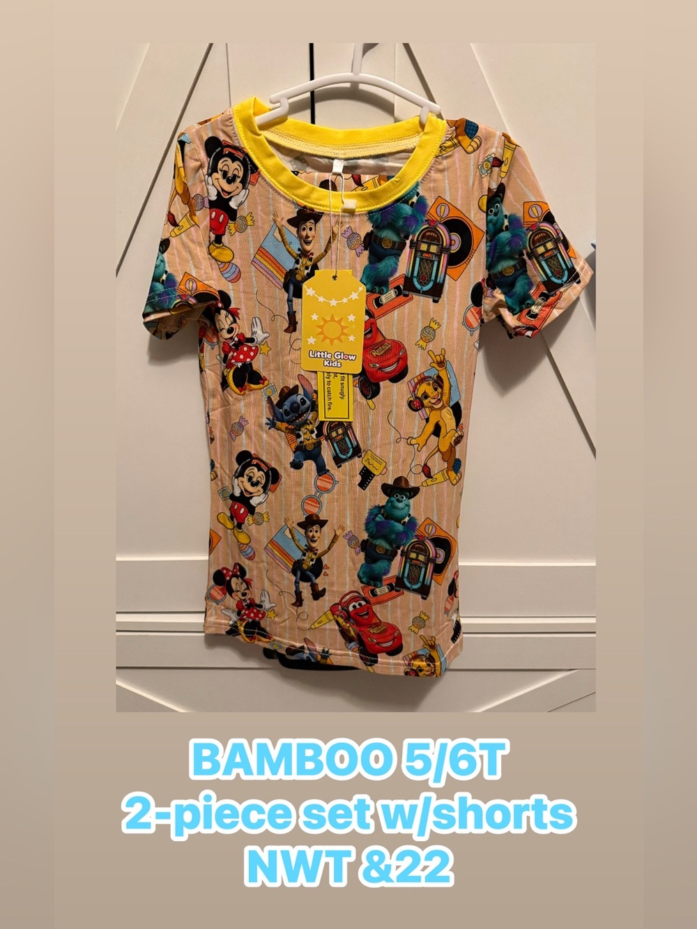 BAMBOO 2-piece set w/shorts, NWT Cartoon Print